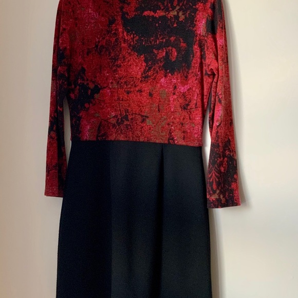 Karkass - 🇨🇦 Canadian designer - Long sleeves velvety black and red dress - Picture 6 of 7